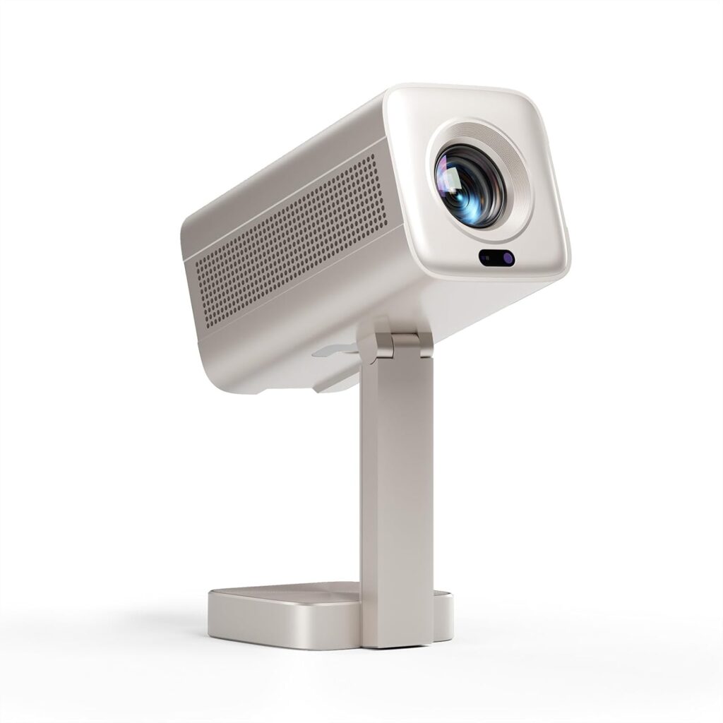 [Built-in Netflix & DoIby Audio] Smart Mini Projector with WiFi and Bluetooth, VOPLLS 1800ANSI Portable Outdoor Projector 4K Support with TOF Real-Time Focus, Native 1080P Home Movie Projector