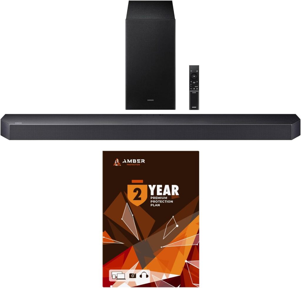 Samsung HW-Q600F Q Series Soundbar 3.1.2 Ch Sound and Subwoofer with 2 Year Amber Protection Plan (2025)