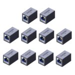 10GB RJ45 Coupler, 10Gbps in Line Ethernet Extender Adapter for Cat8/Cat7/Cat6a/Cat6/Cat5e/Cat5 Cable, PC Router Modem PS5 Xbox Female to Female (10 PCS)
