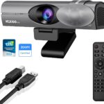 NexiGo Iris, 4K AI Webcam with 1/1.8″ Sony_Sensor, Onboard Flash Memory, HDR, PiP, DSLR-Style Control, Auto Framing/Tracking with Flexible FOV, Noise-Canceling Mics, for Zoom/Teams/OBS and More