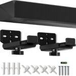suptek Universal Soundbar Wall Mount Bracket – Adjustable Depth for Dolby Atmos Soundbars – Compatible with Samsung, Vizio, LG, Sony, Bose & More (SBR001HDB)