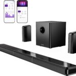 ULTIMEA 9.1ch Surround Sound System with Dolby Atmos, 2 Rear Speaker, 6.5″ Wireless Subwoofer, RGB Light, App, Detachable Surround Sound System for Home Theater, Peak Power 470W, HDMI eARC, Apollo S90