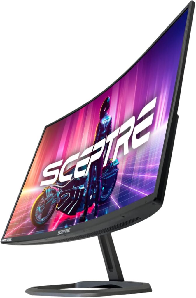 Sceptre New Curved 32 inch Gaming Monitor Up to 240+Hz 1ms 99% sRGB AMD FreeSync Premium Build-in Speakers, HDMI Displayport Machine Black (C325B-FWD240 Series)