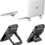 Nillkin Portable Laptop Stand with 3 Adjustable Angles, Flip Keyboard Riser Feet for Most Keyboards, Computer Keyboard Stand for Desktop, MacBook, HP and Other 10-17 Inches Laptop Feet Riser, Black