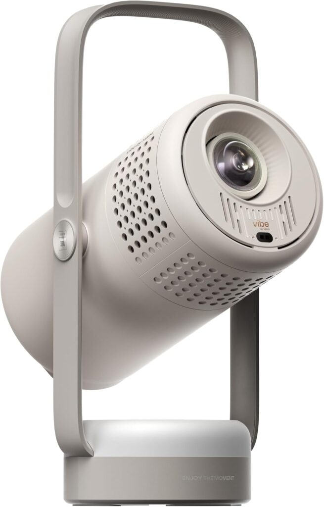 XGIMI Vibe One Mini 1080P Smart Portable Projector, Google TV with Licensed Netflix, Sound by JBL, Built-in Battery, Auto Focus Auto Keystone, HD Outtdoor Movie Projector for Home(Cloud Ash)