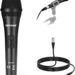 NEEWER NW-040 Cardioid Dynamic Microphone with XLR Cable, Rigid Metal Housing, Unidirectional Pickup Mic for Musical Instruments Voice Public Speech Podcast Singing PC Gaming Streaming Studio, Black