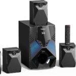 1000W Surround System 5 Wired Satellite Audio Speakers 8 inch Subwoofer 5.1/2.1 Channel Home Theater Deep Bass Support HDMI ARC Optical Bluetooth Karaoke Input