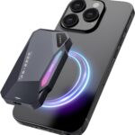 500GB Magnetic Portable SSD,2050MB/s Type-C USB 3.2 Gen 2×2 External SSD,4K ProRes Record and Store,Aluminum alloy,RGB Touch Lighting,External Solid State Drive for iPhone15/16/Android/PC/Mac -PS2200