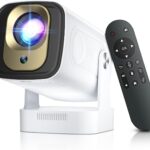 [ Auto Focus / Keystone ] Smart Projector with Wifi and Bluetooth 5.4, SALANGE 1080P Native Projectors 4K, Short Throw Projector w Built in Apps, Android 11, Mini Portable Proyector HY260pro
