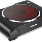 Cusimax Portable Electric Stove, 1200W Infrared Single Burner Heat-up In Seconds, 7 Inch Ceramic Glass Single Hot Plate Cooktop for Dorm Office Home Camp, Compatible w/All Cookware – Upgraded Version
