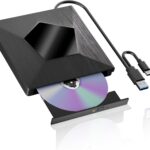 External Blu Ray Drive, External Bluray Burner with USB 3.0 & Type-C, External Bluray CD DVD Reader, Bluray Writer for PC, USB External Blu-ray Drives for Windows XP/7/8/10/11 MacOS
