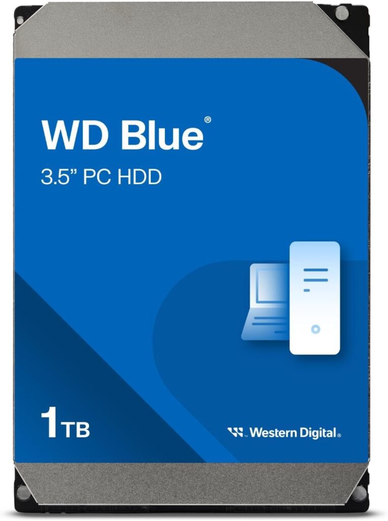 Western Digital 1TB WD Blue PC Internal Hard Drive HDD – 7200 RPM, SATA 6 Gb/s, 64 MB Cache, 3.5″ – WD10EZEX