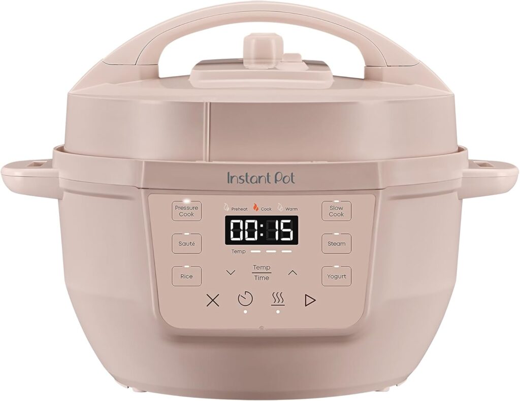 Instant Pot 4QT RIO Mini 7-in-1 Multi-Cooker, Pressure Cooker, Slow cook, Sauté, Steam, Rice Maker, Yogurt, & Warmer, Rosewater, 4 Quarts