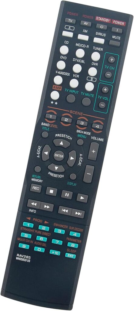RAV285 WN05830US Replace Remote Control Fit for Yamaha AV Receiver Home Theater System HTR-6160 RX-V663 HTR6160 RXV663 RXV663BL RX-V663 RAV285 WN05830 US