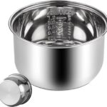 Stainless Steel Rice Cooker Inner Pot, Non-Stick Replacement Pot, Durable & Universal Fit for Multi-Cookers, Even Heating for Perfect Rice (1.6L)