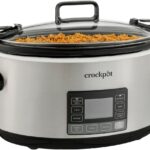 Crock-Pot 7-Quart Slow Cooker, Portable Programmable with Timer, Locking Lid, Stainless Steel; an Essential Kitchen Appliance, Perfect for Families and Gatherings