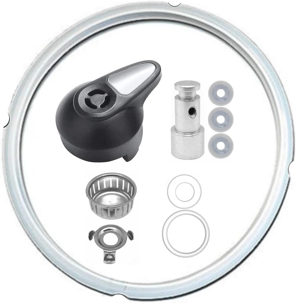 Replacement Parts Set for Instant Pot Lux 5, 6 Quart Qt IP-LUX50 IP-LUX60, Include Steam Release Handle Sealing Ring Steam Release Valve and Float Valve Seal Anti-Block Shield (Set of 10)