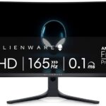 Alienware AW3423DWF Curved QD-OLED Gaming Monitor – 34-inch Quantum Dot OLED 0.1Ms 165Hz 21:9 Curved Display, 99.3% DCI-P3 Color Gamut, VESA DisplayHDR True Black 400, AMD FreeSync Premium Pro – Black