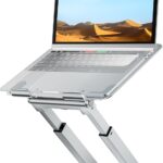 tounee Laptop Stand for Desk Adjustable Height, Telescopic Computer Stand with Pull Out Design Ergonomic Laptop Riser Fits All Laptops 10-17″-Silver
