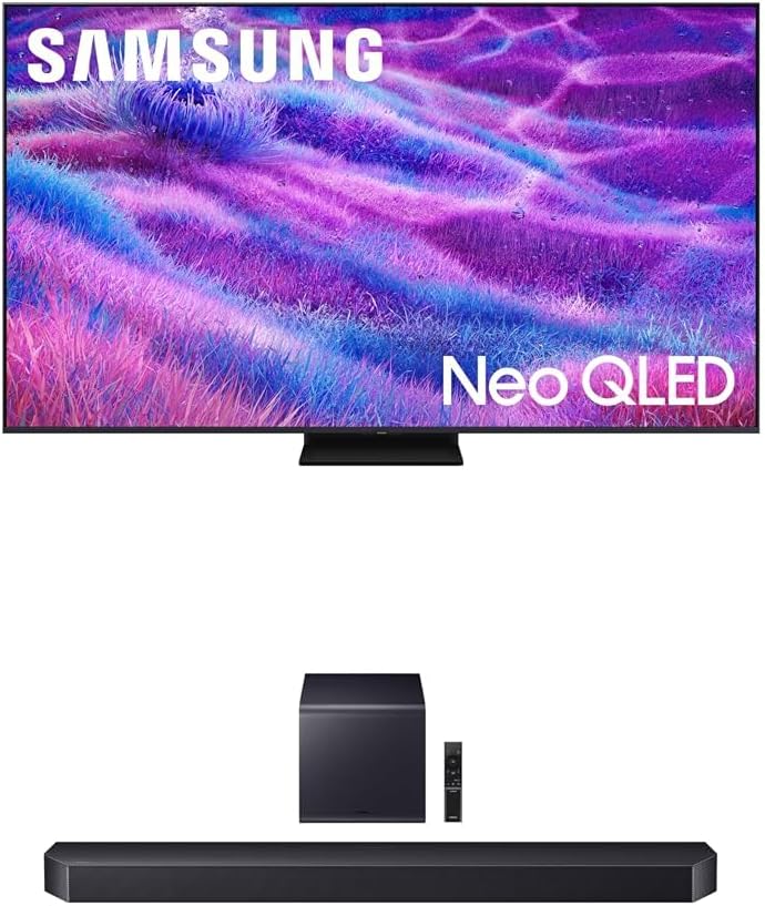 Samsung 65-Inch Class Neo QLED 4K QN80F Series, Vision AI, Mini LED Smart TV (2025 Model, 65QN80F) Neo Quantum HDR + Samsung Q-Series Soundbar HW-Q900F 7.1.2 ch Subwoofer (2025 Model)