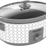 BLACK+DECKER SC1007D Slow Cooker, 7 quart, Geometric Cream