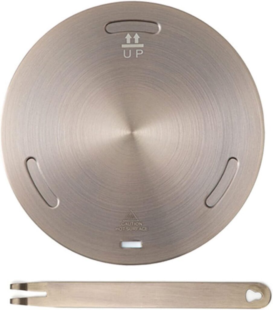 11inch Induction Cooktop Mat, Induction Converter Heat Diffuser Simmer Ring Plate,Stainless Steel Heat Diffuser Induction Plate with Stainless Handle Adapter Converter (28cm)