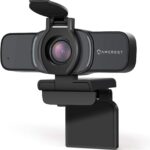 Amcrest 1080P Webcam with Microphone & Privacy Cover, Web Cam USB Camera, Computer HD Streaming Webcam for PC Desktop & Laptop w/Mic, Wide Angle Lens & Large Sensor for Superior Low Light (AWC201-B)