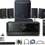 Yamaha YHT-5960U 5.1-Channel Home Theater System for TV Surround Sound System with 8″ 100W Powered Subwoofer and 8K HDMI and MusicCast Bundle with Accessories