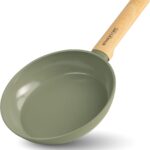 8 Inch Nonstick Ceramic Frying Pan | Non-Stick Skillet for Eggs, Omelets & Stir-Fries – Aluminum Frying Pans for Induction, Gas, Electric Cooktops | Scratch-Resistant, Healthy Cookware | Wok Style