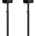 Mounting Dream Speaker Stands Height Adjustable for Satellite & Small Bookshelf Speakers, Set of 2 Floor Stand Mount for Bose Polk JBL Sony Yamaha and Others – 11LBS Capacity MD5402