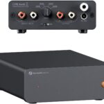 Fosi Audio Box X5 Phono Preamp for Turntable, Mini Preamplifier Home Audio for MM & MC Cartridge Turntable/Phonograph Record Player/Active Speakers, 4-Level Adjustable Gain 38/48/56/66 dB with RCA