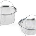 Instant Pot Official Mesh Steamer Basket Set, Stainless Steel, Dual-Purpose Steamer & Strainer, Easy-Lift Handle, Dishwasher Safe, Rust-Resistant, Essential Accessory for Healthy Cooking