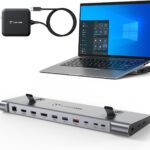 TobenONE USB-C Docking Station 3 Monitors & Dual Monitor,Laptop Dock Stand with 100W GaN III Charger, 2.5Gbps Ethernet,2 HDMI & DP (Single 4K@120Hz), 6 USB Ports for Dell/Hp/Lenovo