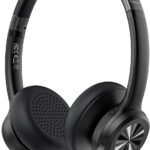 TECKNET Wireless Headset, Bluetooth Headset with AI Noise Cancelling Microphone – Rechargeable Bluetooth V5.2 Headphones, 50H Playtime & Mic Mute, On Ear Headphones for Trucker/Remote Work/Call Center