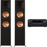 Klipsch Reference Premiere RP-8000F II Floorstanding Speaker with 8” Cerametallic Woofers in Ebony with Onkyo TX-NR6100 7.2 Channel THX Certified Network AV Receiver