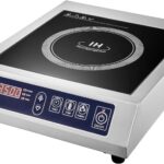 Commercial Induction Cooktop,Portable Electric Induction Countertop Burner(3500W/ 240V) with Stainless Steel Housing, Durable Commercial Induction Hot Plate for Hotel Restaurant School