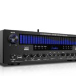 Stereo Receivers Home Audio Amplifier w/DSP Display,300W Rated Power 5.1 Channel Bluetooth Receiver,Home Amp w/BT/CD/DVD/AUX/USB/BT/FM/Opt/COA/MIC for Home/Studio/Theater Passive Speakers