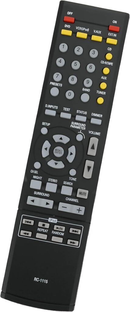 ALLIMITY RC-1115 sub RC-1120 Remote Control Replacement for Denon AV Surround Receiver AVR-2807 AVR-2808 AVR-2809 AVR-590 DHT590BA AVR-1610 Home Theater AV Receiver