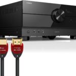 YAMAHA RX-A6A 9.2ch AV Receiver Bundle with Pair of 8 feet 8K HDMI Cables