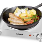 Electric Stove, CUSIMAX Portable Hot Plate for Countertop, Single Cast Iron Burner, 1500 Watts 7-Stage Temperature Control, Suitable for Any Cookware, Easy to Clean