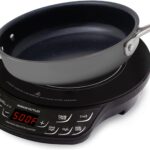 NUWAVE Flex Precision Induction Cooktop, 10.25” Shatter-Proof Ceramic Glass, 6.5” Heating Coil, 45 Temps from 100°F to 500°F, 3 Wattage Settings 600, 900 & 1300 Watts, 9” Duralon Ceramic Pan Included