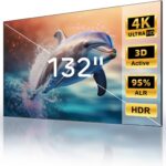 NothingProjector Projector Screen ALR, 132 inch Seamless Lenticular, Ambient Ceiling Light Rejecting, 4K UHD Fixed Frame 16:9, On Wall Mount Projection for Ultra Short Throw Projectors Laser TV NothPJ