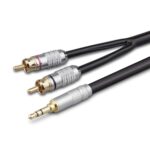 Primeda Audiophile Audio Cable Stereo 3.5mm Male to 2 RCA Male Hi Fi for MP3,CD,Speakers,Home Theater,HDTV (Straight 3.5mm (6 Feet))