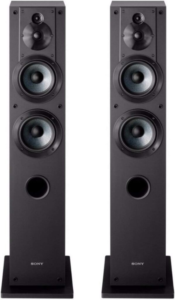 Sony SS-CS3 3-Way 4-Driver Floor-Standing Speaker – Pair (Black)