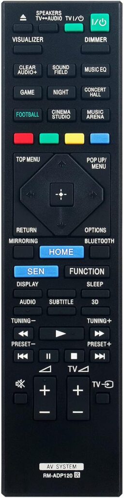 RM-ADP120 Replace Remote Control Work for Sony BDV-N9200W BDV-N7200W BDV-N5200W BDVN9200W BDVN7200W BDVN5200W 5.1 Channel Home Theater System Blu-ray DVD Player