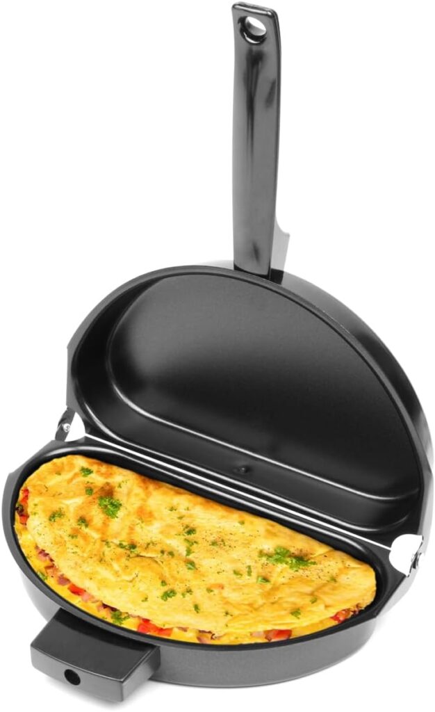 Fox Run Egg Pan, Non-Stick Folding Omelette Pan, 8″