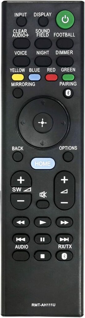 RMT-AH111U Replaced Remote fit for Sony Home Theater System HT-RT5 HT-ST9 SA-RT5 SA-ST9 SS-WST9 SA-ST9 SA-WST9 SA-RT5 SA-SLRT5 SA-SRRT5 SA-WRT5 Soundbar Subwoofer