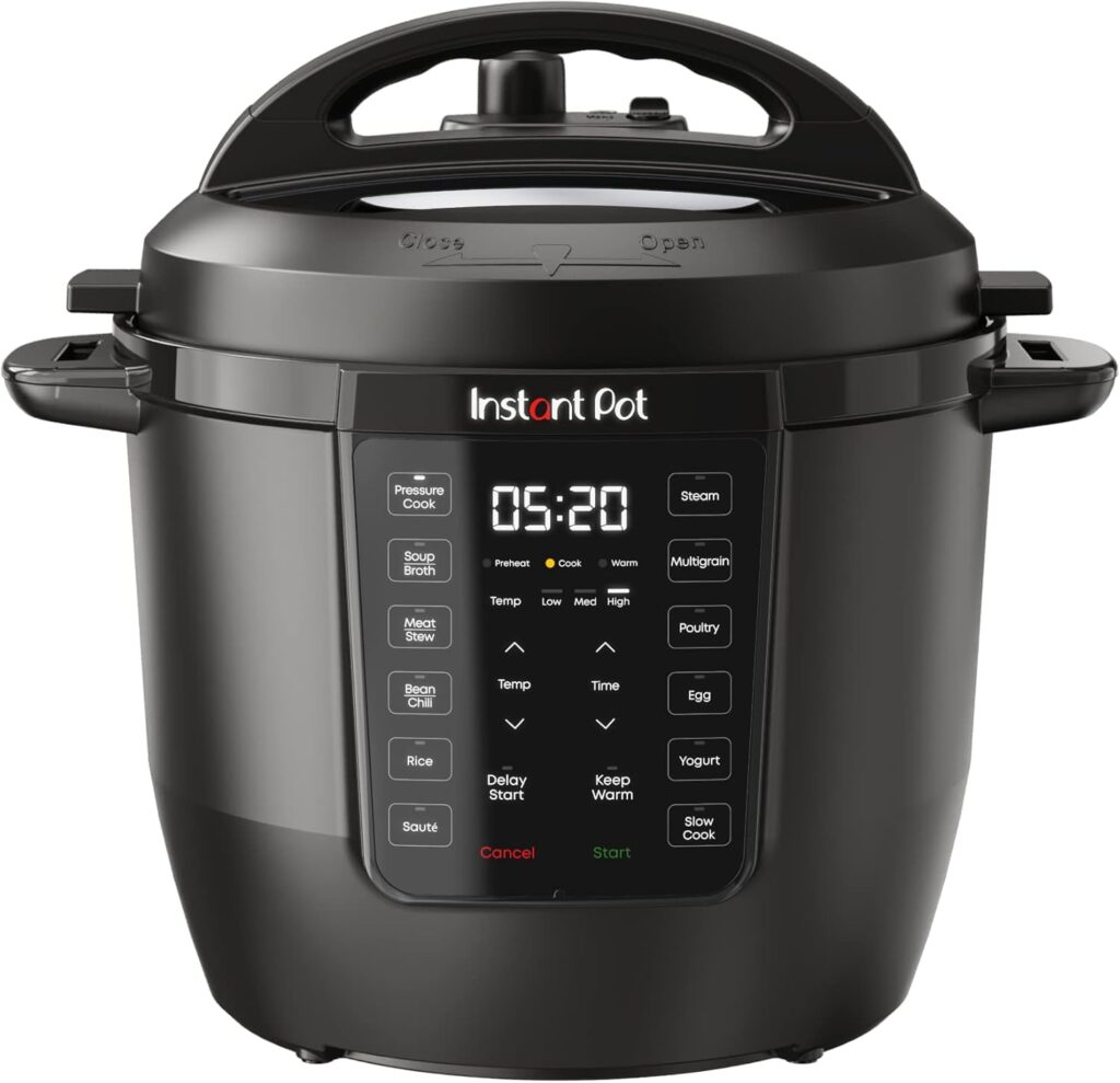 Instant Pot 6QT RIO, 7-in-1 Electric Multi-Cooker, Pressure Cooker, Slow Cook, Rice, Steamer, Sauté, Yogurt & Warmer, Black, 6 Quarts