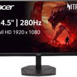 Acer Nitro 24.5 Inch Full HD 1920 x 1080 ZeroFrame Design PC Gaming Monitor | AMD FreeSync Premium | Up to 280Hz Refresh | 1ms (VRB) | One Display Port 1.4 and Two HDMI 2.0 Ports | KG251Q Z1biip