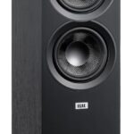 ELAC Debut 3.0 DF53-BK Floorstanding Speaker, Black Ash (Each) – 1” Aluminum Dome Tweeter, 5.25” Aramid Fiber Midrange & Dual 5.25” Aramid Fiber Woofers – 3-Way Bass Reflex – 38Hz to 38KHz Response